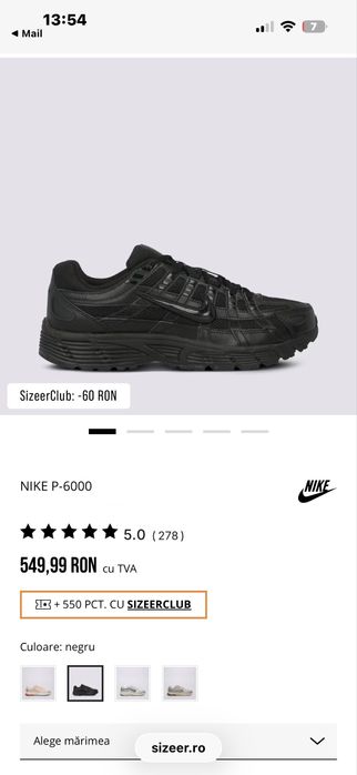 NOI! Nike P-6000 negru