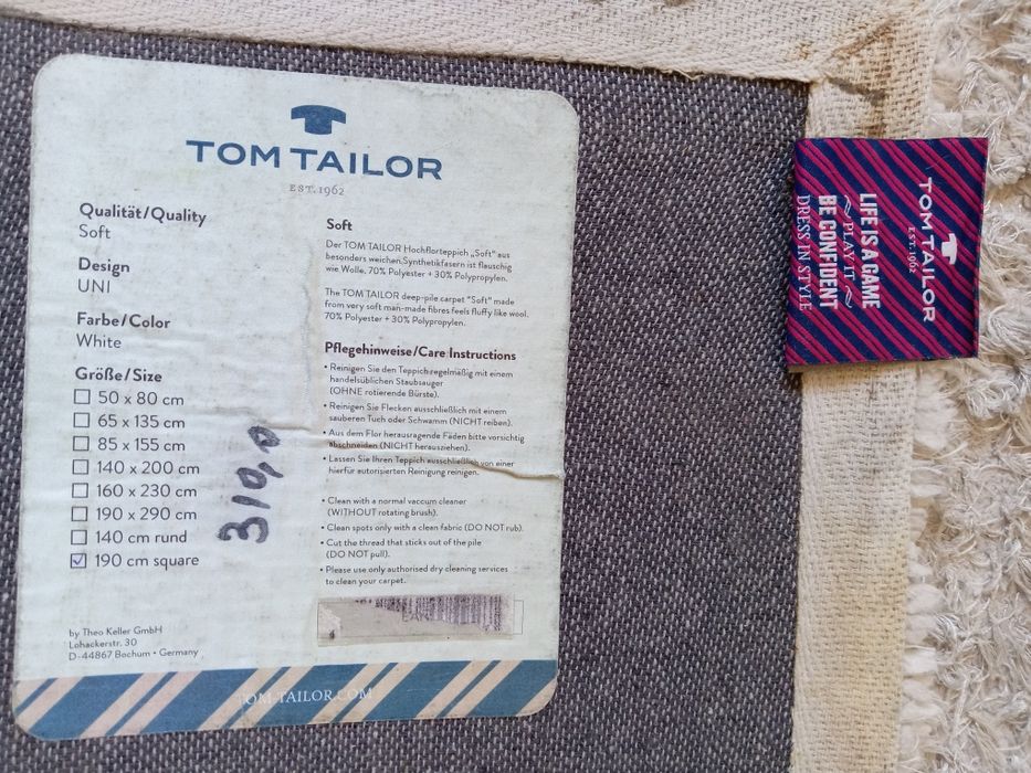 Covor Tom Tailor 190x190cm