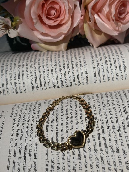 Bratara aur 18K placata inoxidabila cu inimioara eleganta