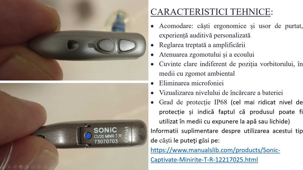 Proteze auditive Sonic Captivate 20 – miniRITE T R, aproape noi
