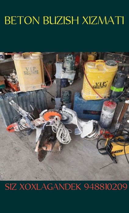 Beton kesish teshish buzish