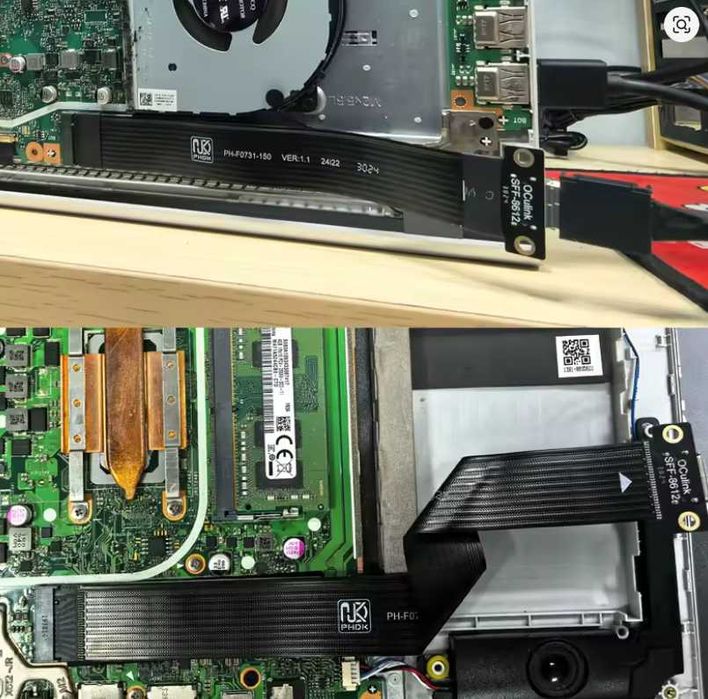 Adaptor M.2 NVMe la Oculink SFF-8611 SFF-8612,placă grafică,PH492-L150