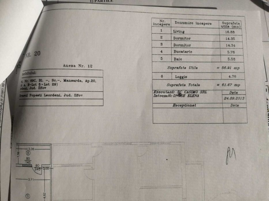 Apartament 3 camere de vânzare, Drm. Fermei