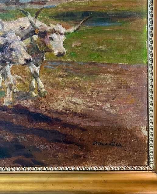 IMPECABIL! Tablou DE COLECTIE, Vechi, Mare 80x60cm+Rama, semnat Cserna Károly (1867-1944)