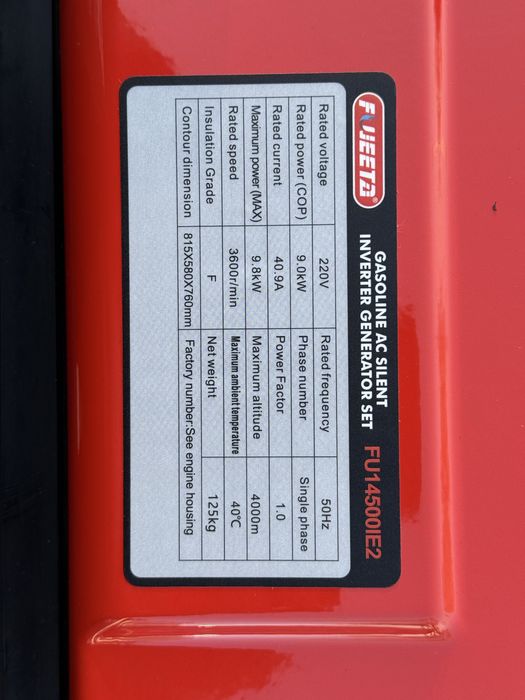 Generator FUJEETA 9.8KW+AVR Invertir