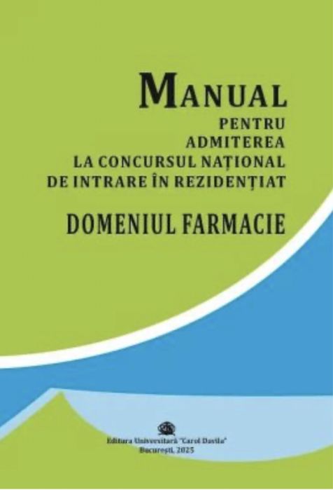 Materiale PDF admitere rezidentiat farmacie