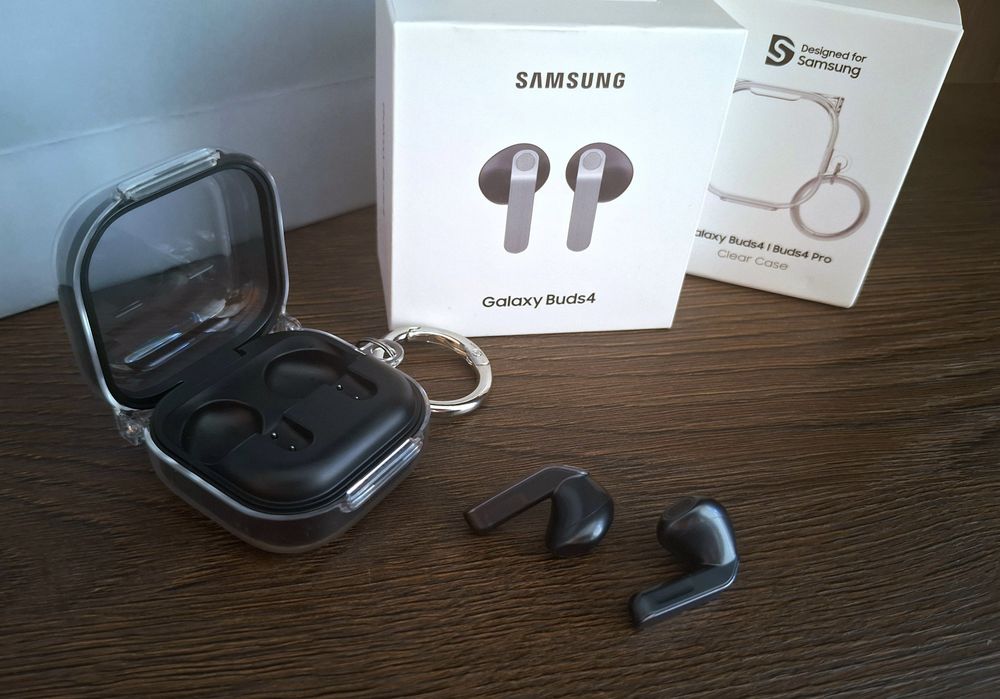 Samsung Galaxy Buds 4 - безжични слушалки с ANC, чисто нови + подарък оригинален защитен кейс
