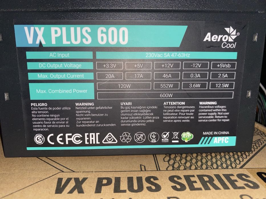 Aerocool VX Plus 600W Sursă PC
