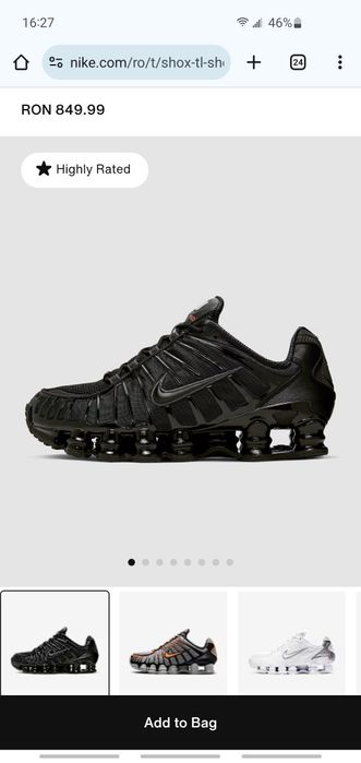 Nike shox TL noi, originali, 43