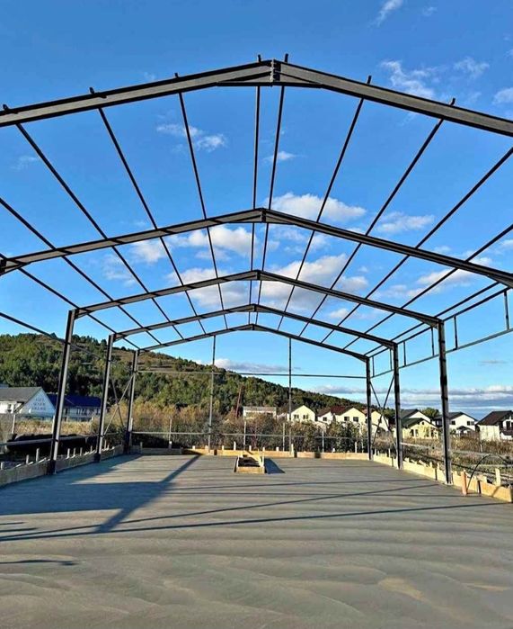 Vând hală metalică 7x15x4 facem și alte dimensiuni la comanda clientului acceptăm varianta auto lucrăm fără avans pentru mai multe detalii sunați la n
