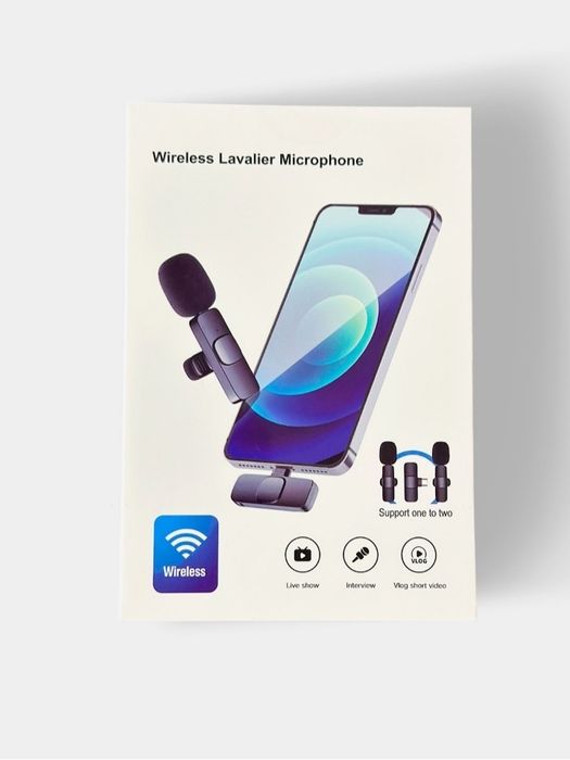 Микрофон для телефона,беспроводной, IPhone и Android k8 arzon va sifat