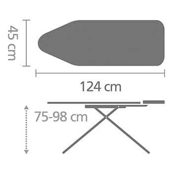 Луксозна голяма дъска за гладене Brabantia C (124x45 см)