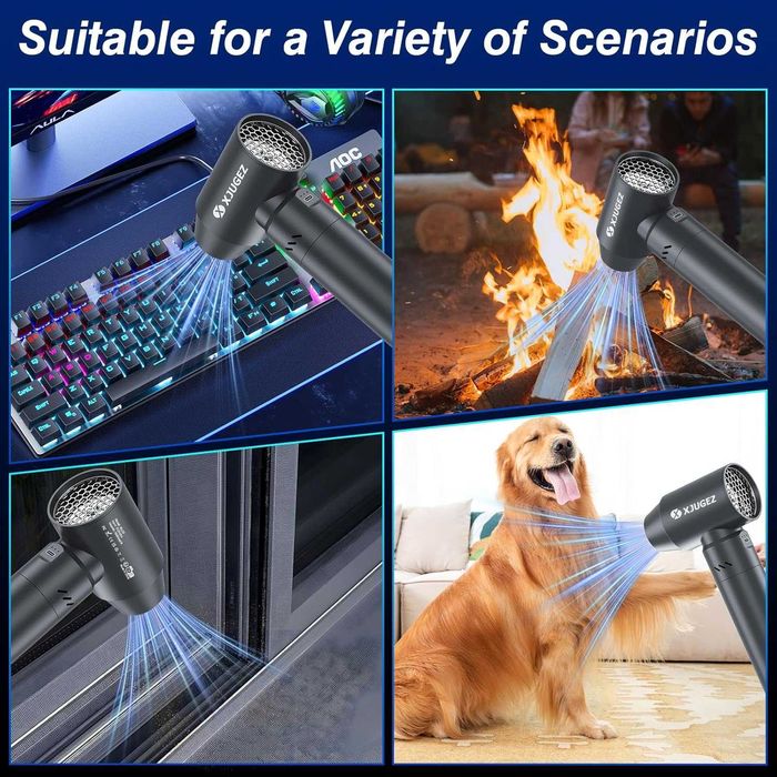 Suflantă Aer Comprimat XJUGEZ 180.000 RPM 21000mAh - Curățare PC/Auto