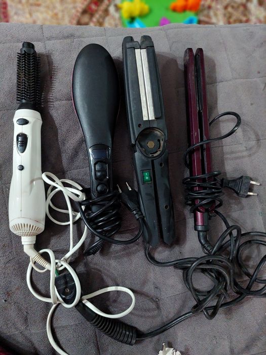 Placă de păr și perie de păr electrică