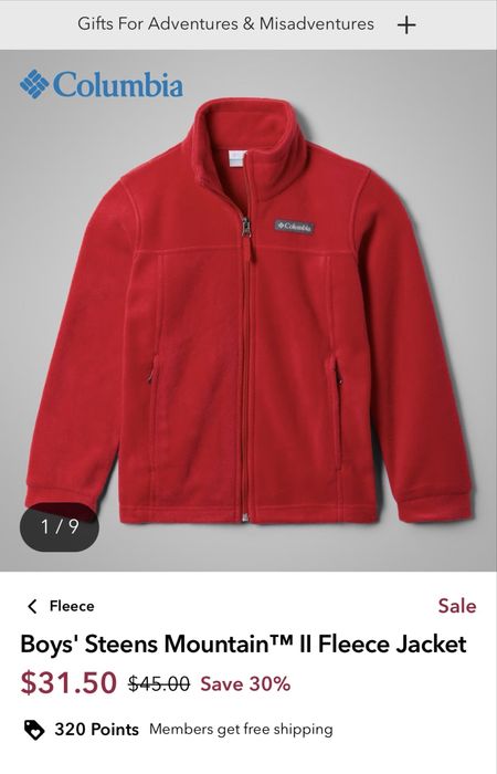 Флисовая куртка Columbia на 3-4 года