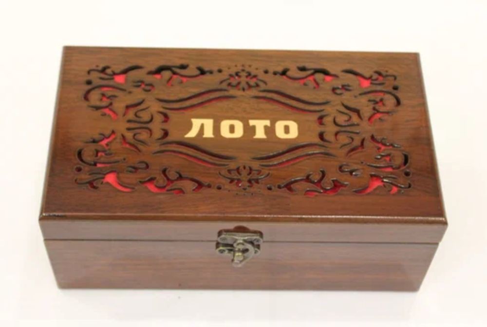 Лото" в деревянной\подарочной шкатулке Настольная игра. Доставка 24/7