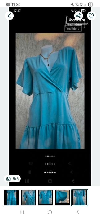 Rochie lungă cu volane M-L