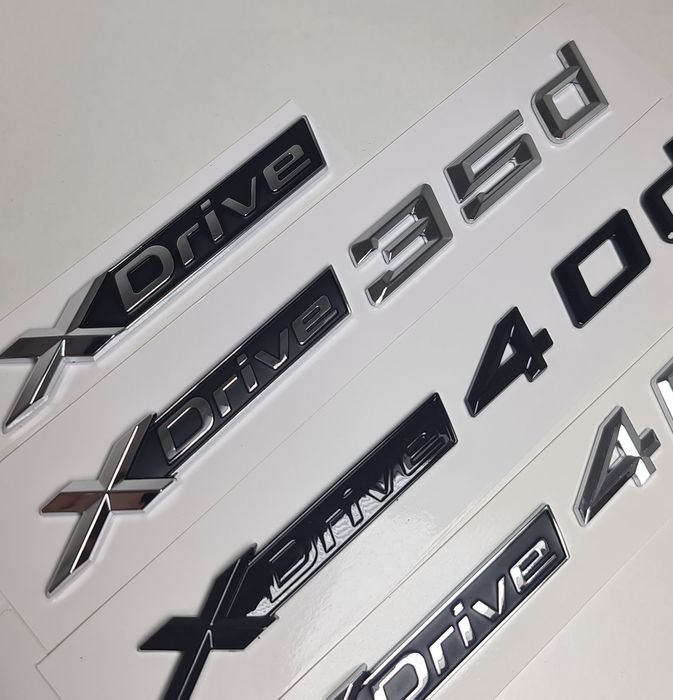 Emblema-Sigla-Logo-Stema-Xdrive-Bmw-20d-30d-35-40d-X1-X3-X4-X5-X6-F36-F32-F01-F25-F26-G01-G02-G11-G30-G20-F10-F30-E70-E71-F15-F16-G05-G06-Negru-Lucios