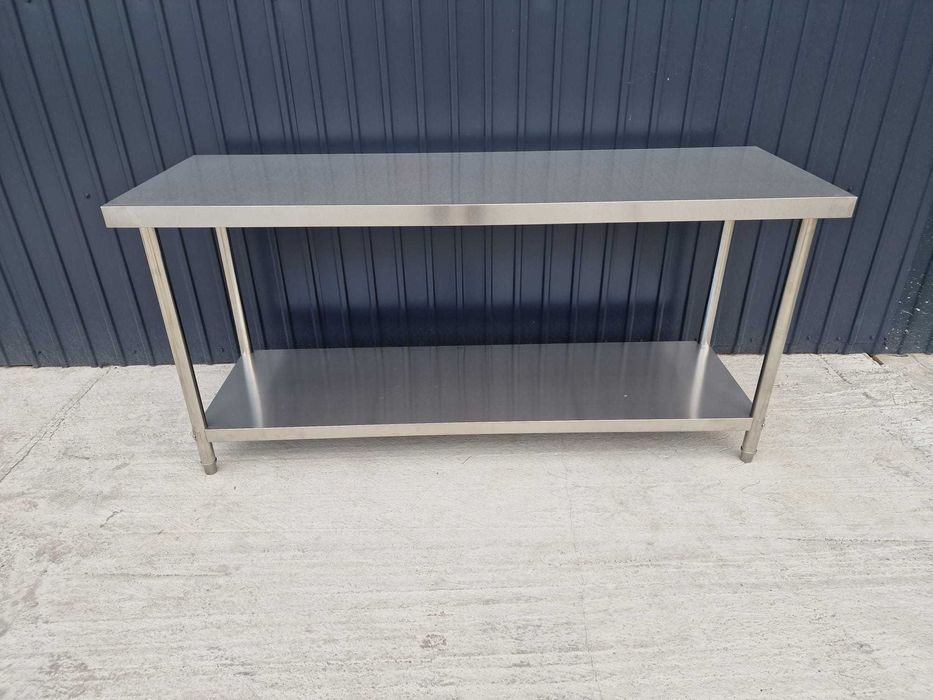 Masă Inox 1800x700x850 mm Centrală Demontabilă cu Poliță Inferioară