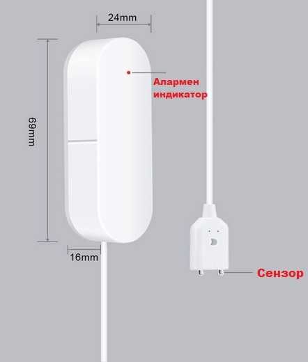 Tuya, Smartlife WiFi алармен датчик за изтичане на вода (наводнение)