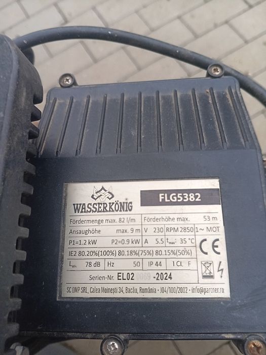 Pompa de gradina autoamorsanta Wasserkonig FLG5382