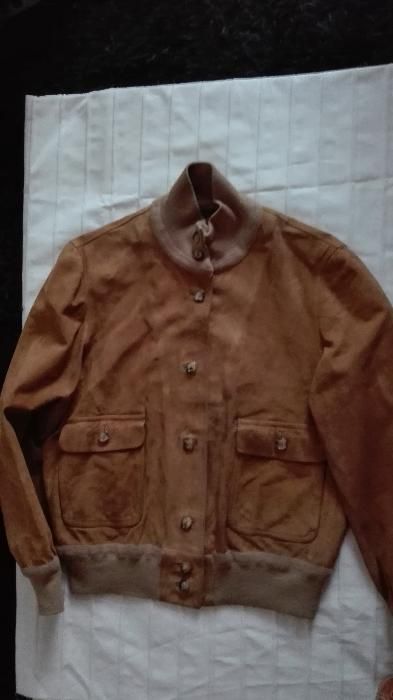 дамско кожено яке, тип бомбър