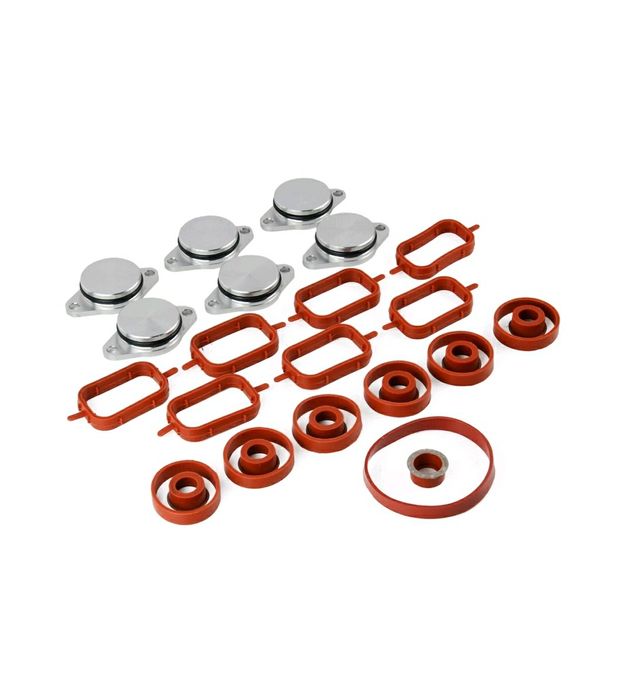 BMW 6 dopuri 32mm 33mm anulare clapete admisie M57 + set 20 garnituri