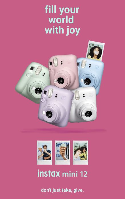 Instax mini 12 camera foto nou cu garantie 2 ani, film