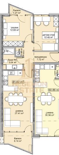 3-стаен в Варна-м-т Траката площ 98 цена 155000