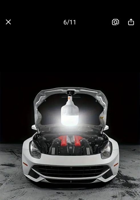 Лед лампа 5v волта 4800mAh батерия 300w мощност . За къмпинг риболов .