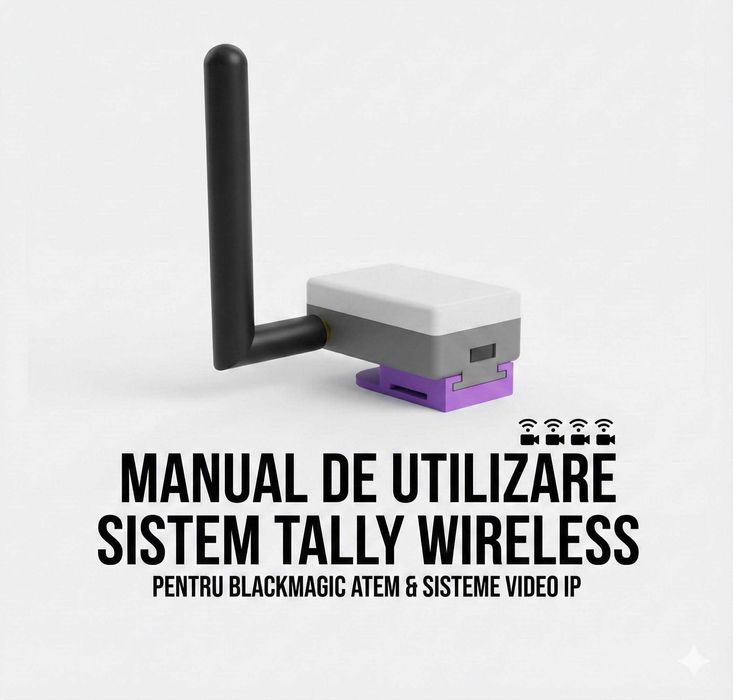 Sistem Tally Light Wireless 4 Camere - Compatibil Blackmagic ATEM