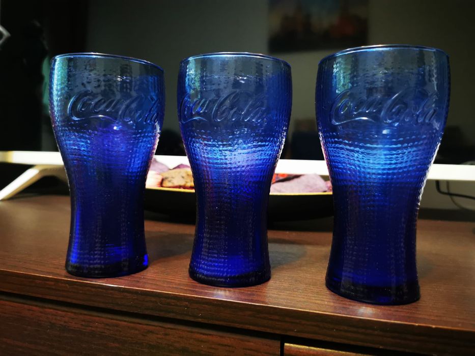 Pahare Coca Cola Gold retro