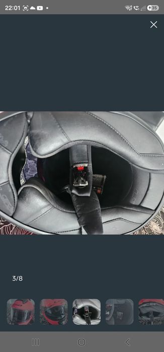 Casca moto la2 flip up cu ochelari