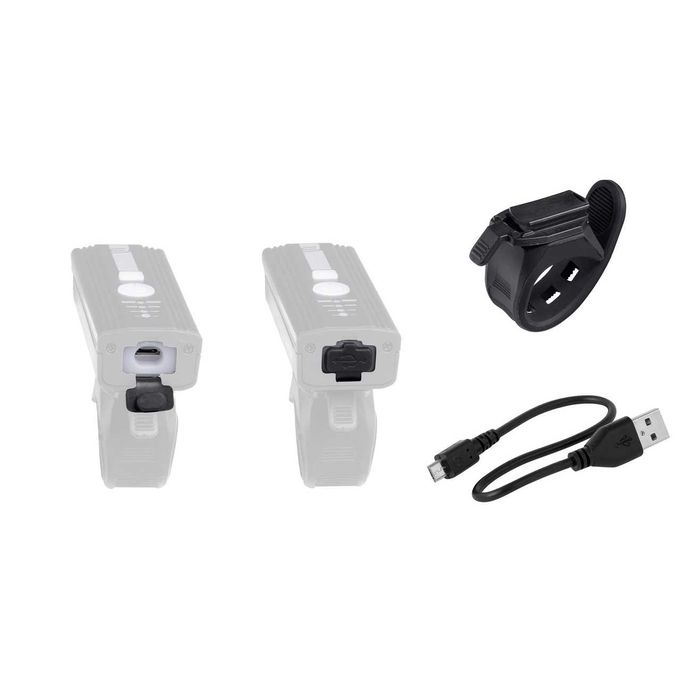 Предна LED светлина за велосипед ALERT 350LM USB Фар + Клаксон, Звънец