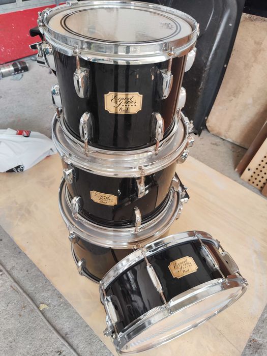 Барабани Pearl Export Series (Made in Taiwan) – 3 тома с I.S.S. холдери + Соло барабан