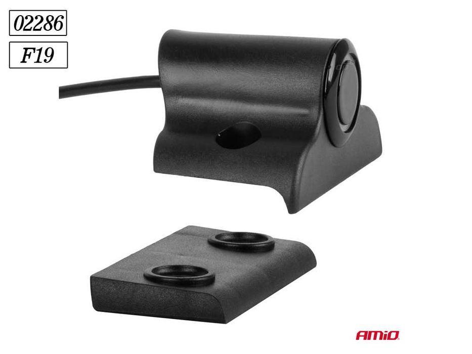Парктроник за товарни автомобили AMIO / 4 сенора / Ф19 / ЧЕРНИ / 02286
