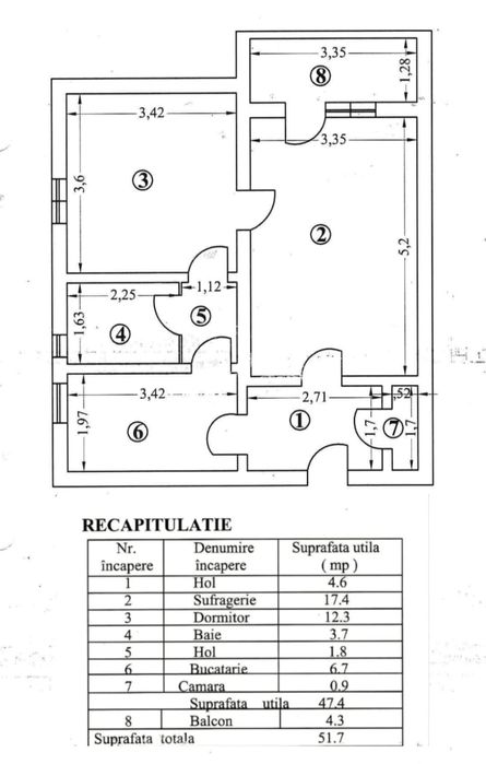 Apartament 2 camere de vanzare