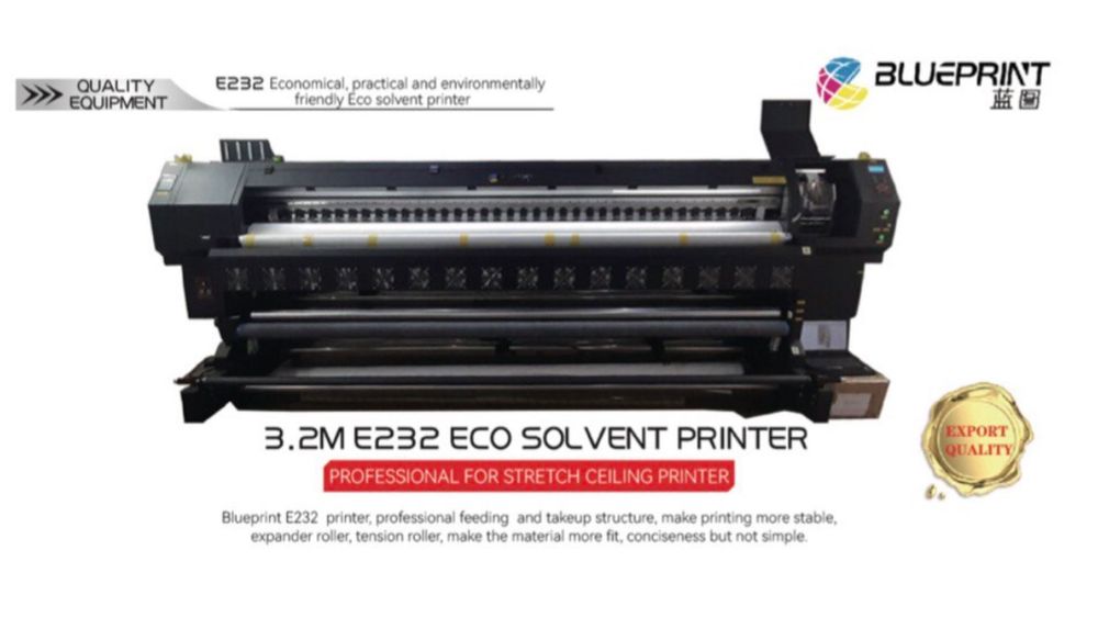 Широкоформатный эко сольвент принтер 1,9/3,2  краска  Xeda Blueprint