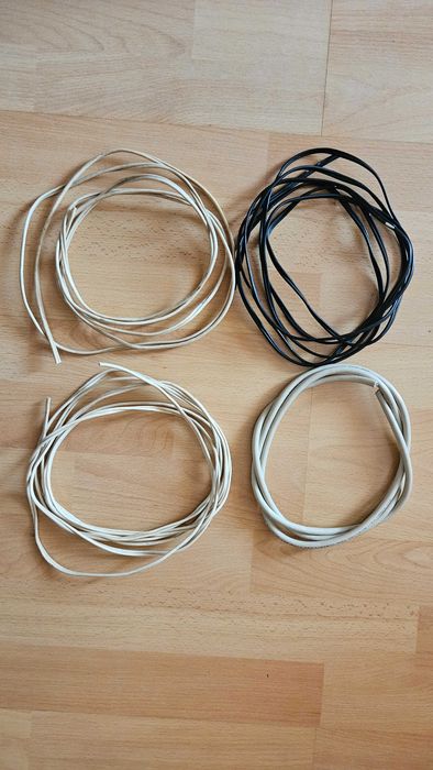 Lot 4 cabluri alimentare curent rețea inclusiv cablu ecranat SVT 3x18AWG