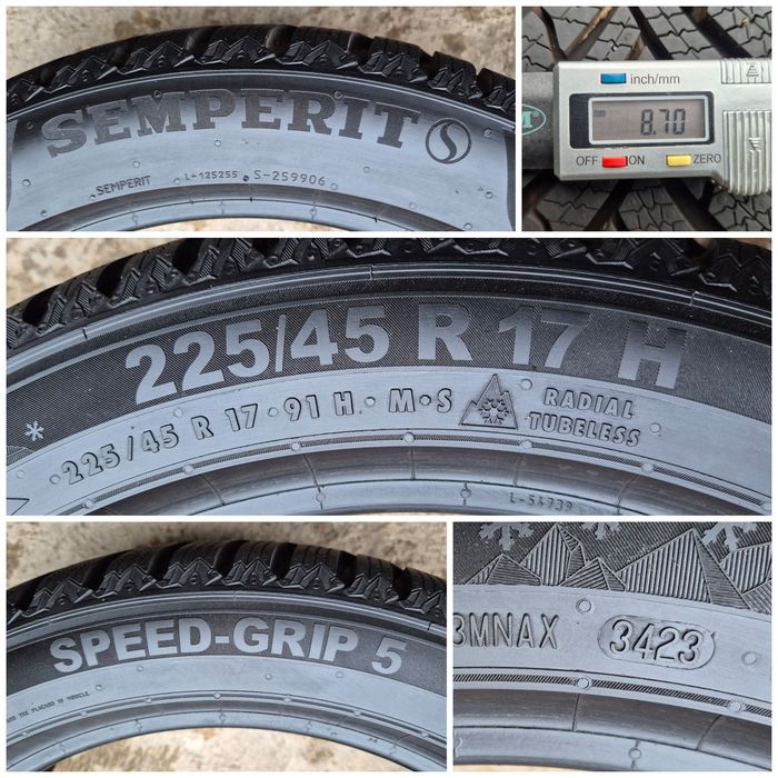 O bucată 225/45 R17 M+S iarnă - una Bridgestone Semperit