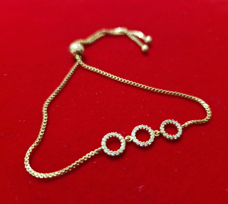 GB11, bratara placata aur 14k,model reglabil, deosebita,zirconii