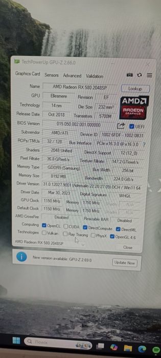 Видеокарта Rx580