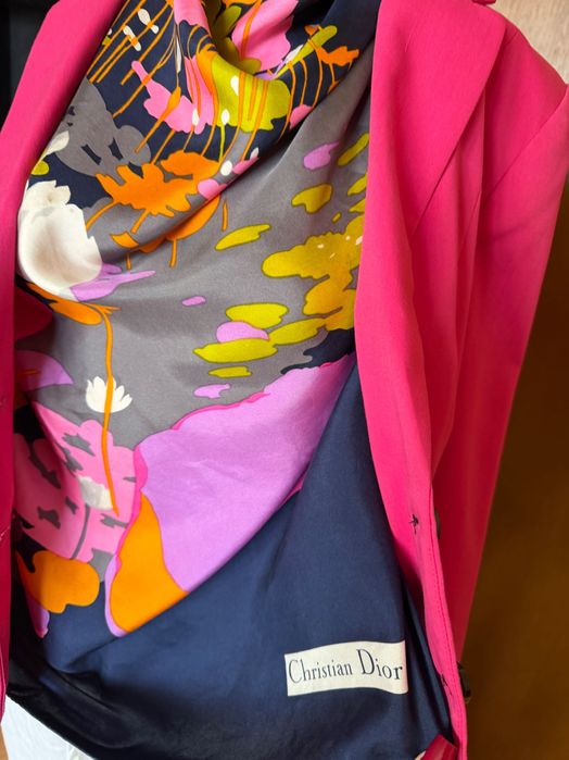 Копринен шал Christian Dior