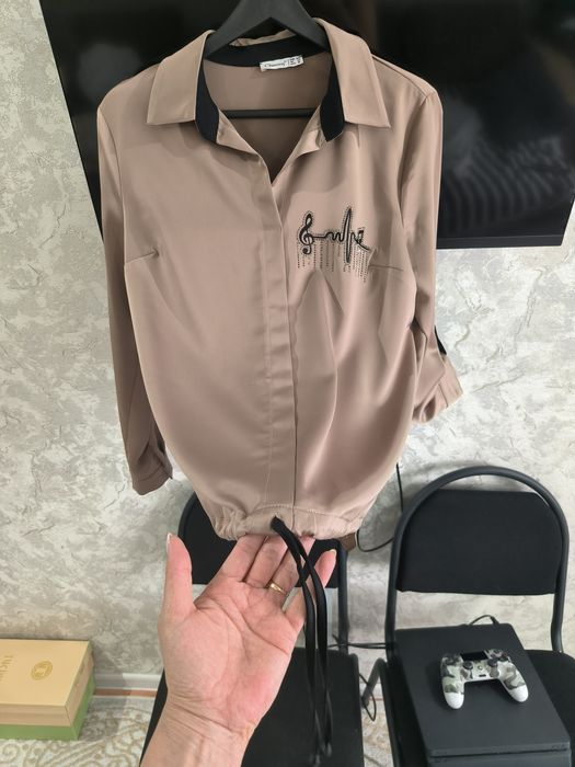 Офисная блуза длинный рукав