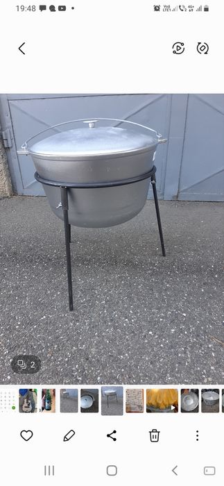 Vând ceaun nou din aluminiu alimentar cu capac de 20l