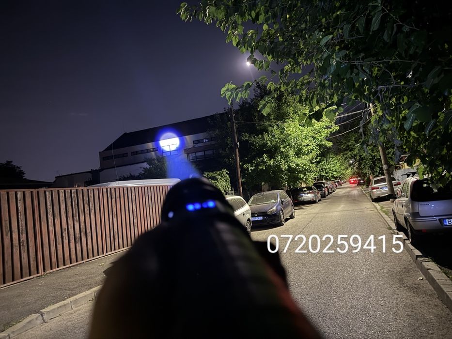 Lanternă Police de Mare Putere + TURBO AK138-1 LED PM60-TG, 8x18650