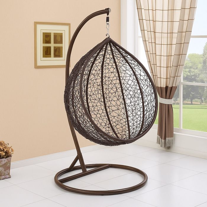 Кафява Ратанова Люлка с Голямо Гнездо, Усилена Конструкция