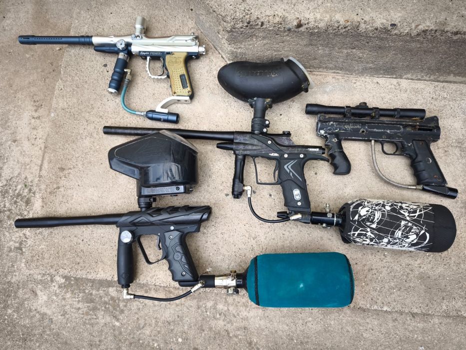 Vand 4 pistoale paintball la pachet