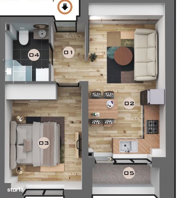 Apartament cu 2 camere Militari Residence - finalizare martie 2027