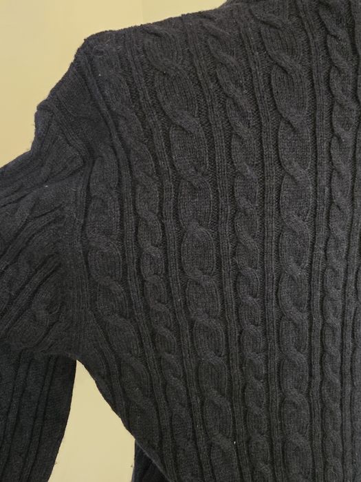 Pulover din lana merino pulover albastru inchis unisex